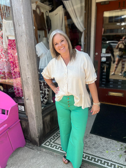 Lucky Clover Cropped Jeans