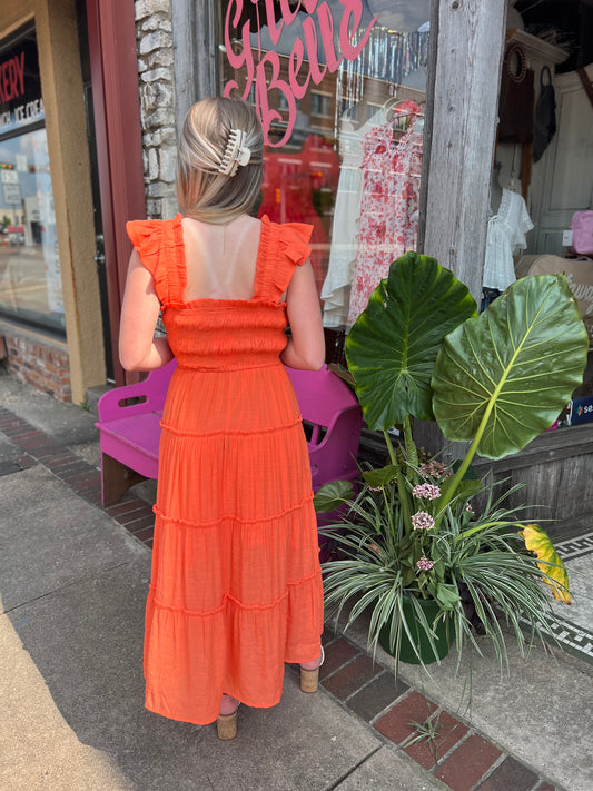 Sunset Orange Dress