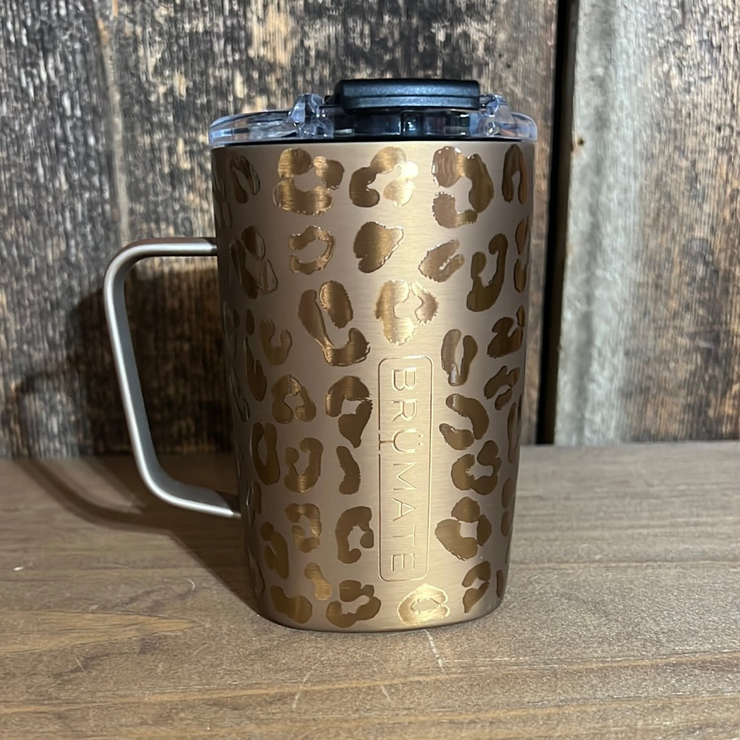 Brumate Gold Leopard Toddy Coffee Cup