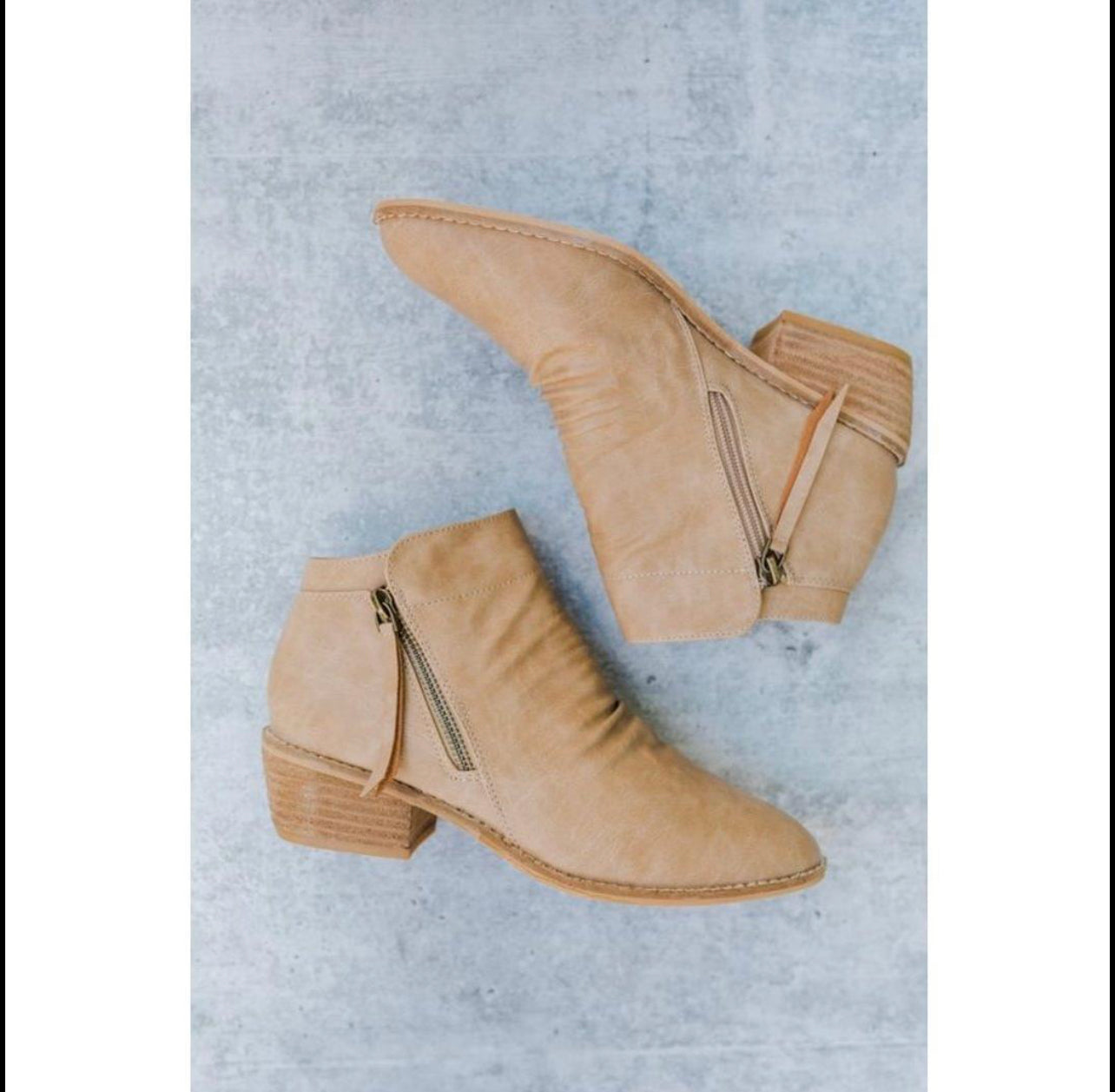 Butternut taupe booties