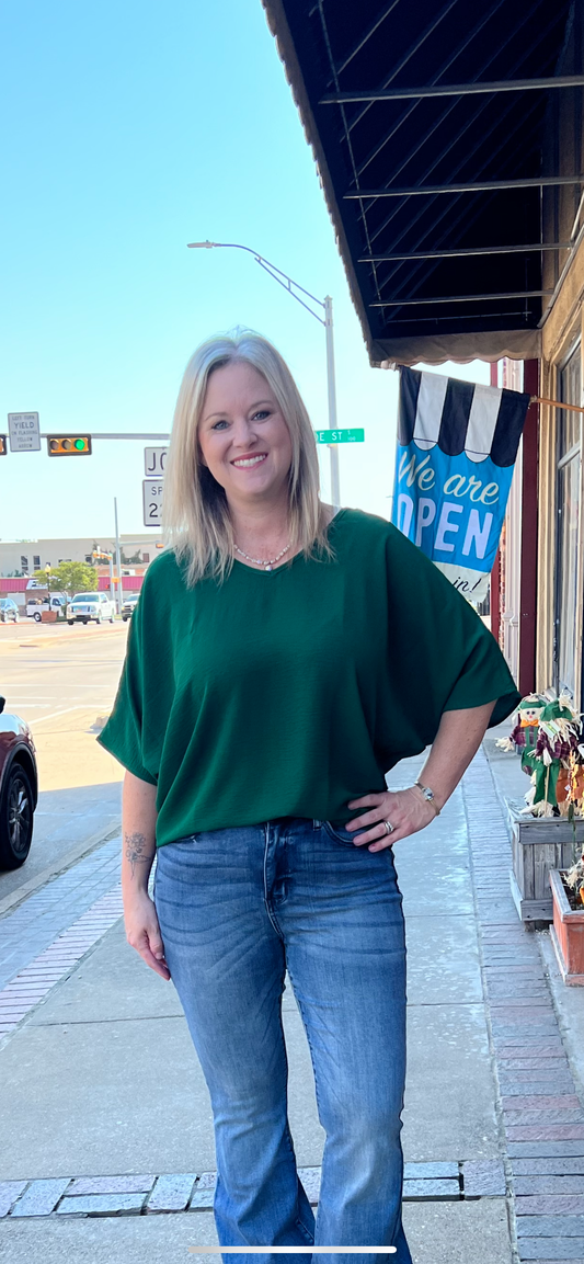 Emerald V-Neck Top