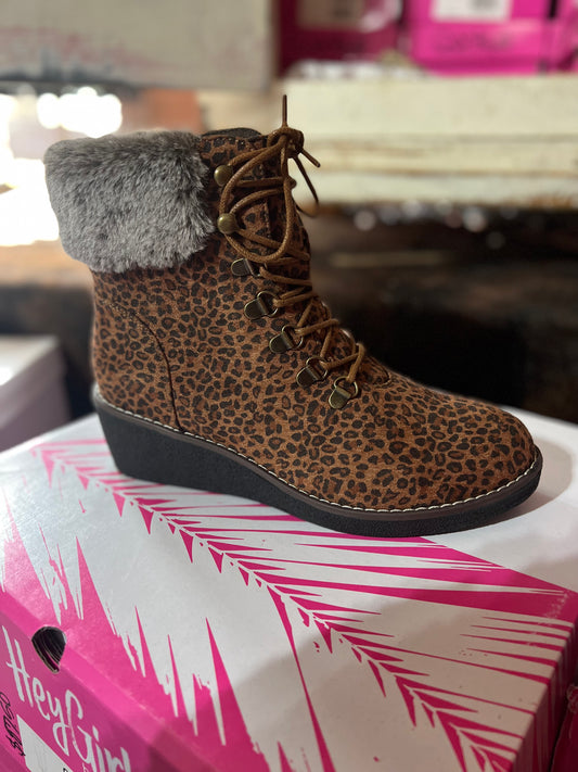 Corkys Leopard Fur Boot