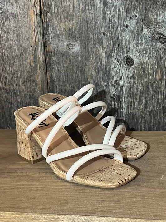 Corkys Nude Strappy Patent Heel