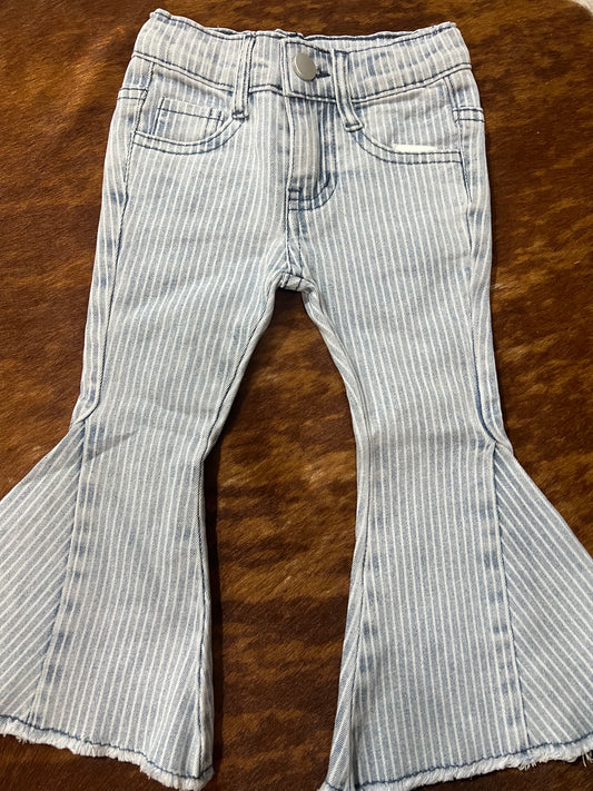 Baby-Kids Denim Bell Striped Jeans