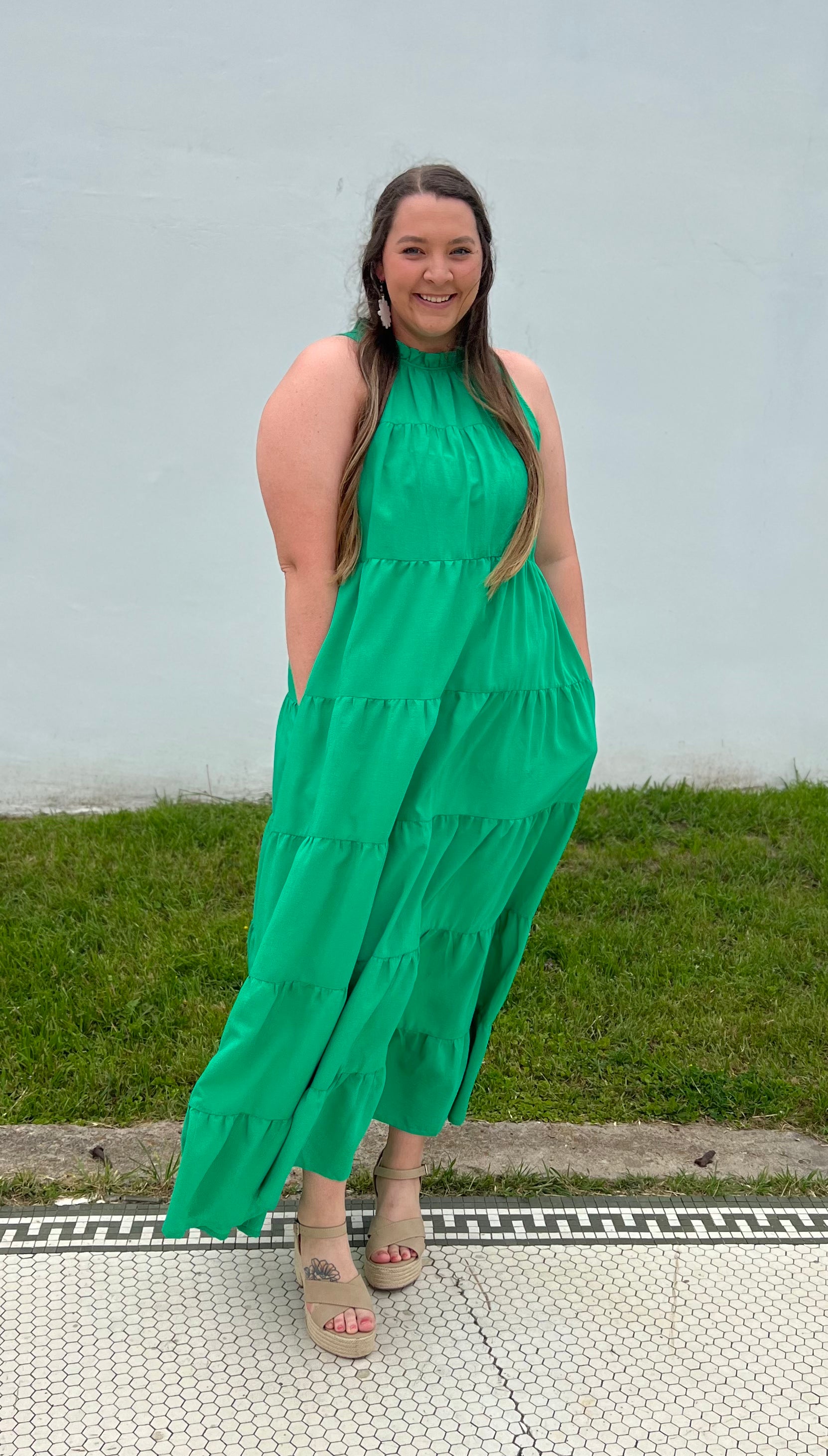 Kelly Green Maxi Dress – GrittyBelleBoutique