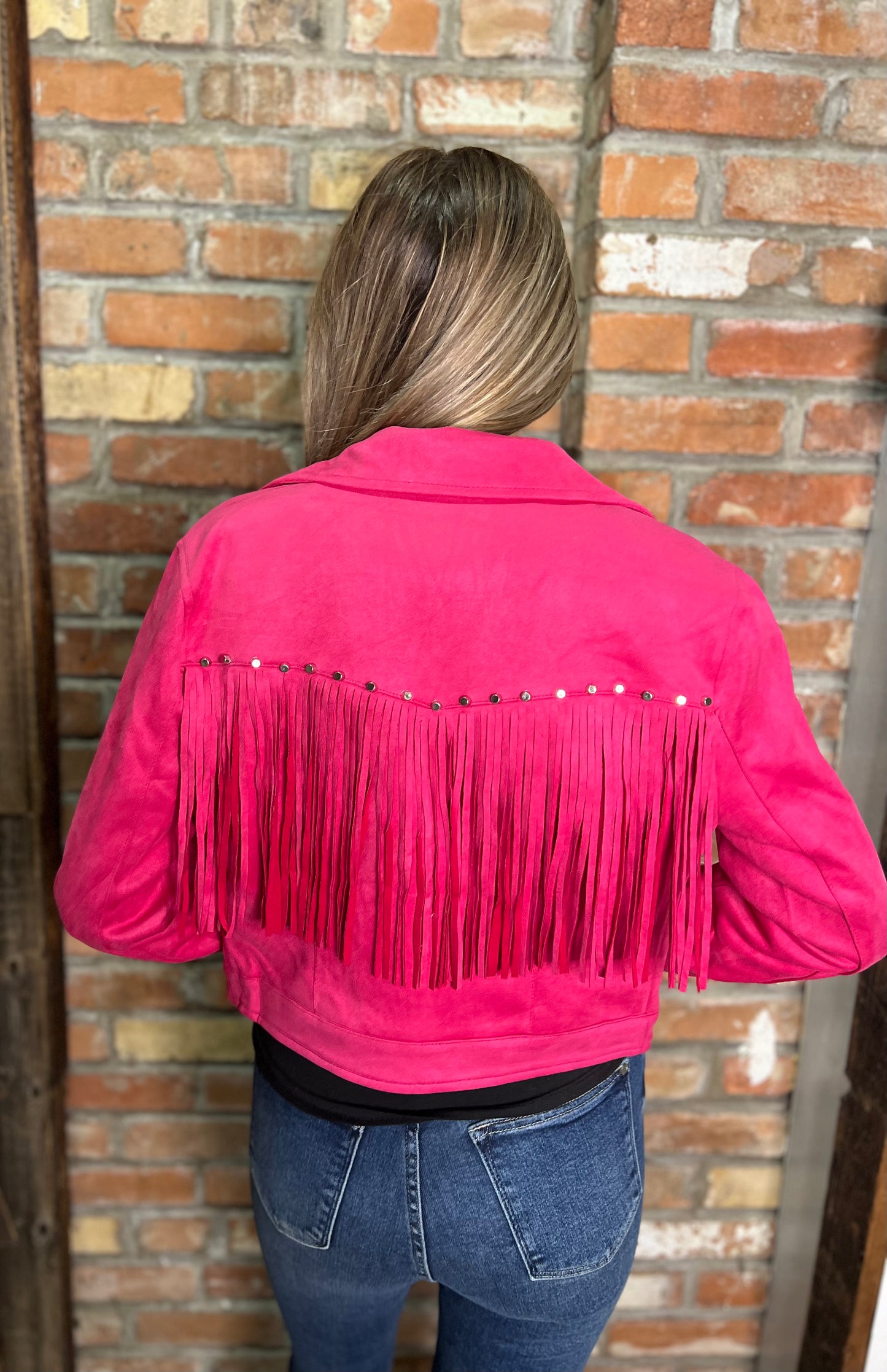 Hot Pink Nashville Fringe Jacket